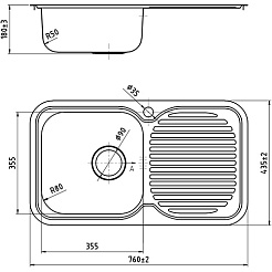 Iddis  Мойка из нержавеющей стали Strit STR76PLi77 полированная – фотография-3